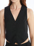LC Waikiki V-Neck Striped Women's Classic Vest